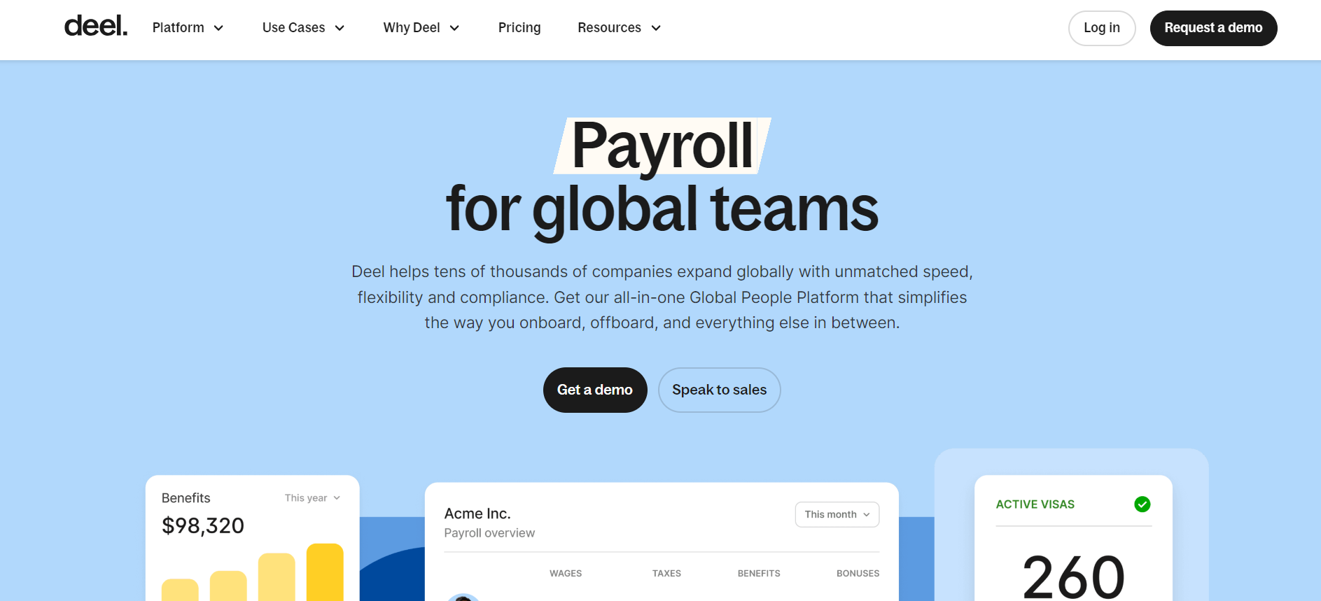 Deel Payroll Software