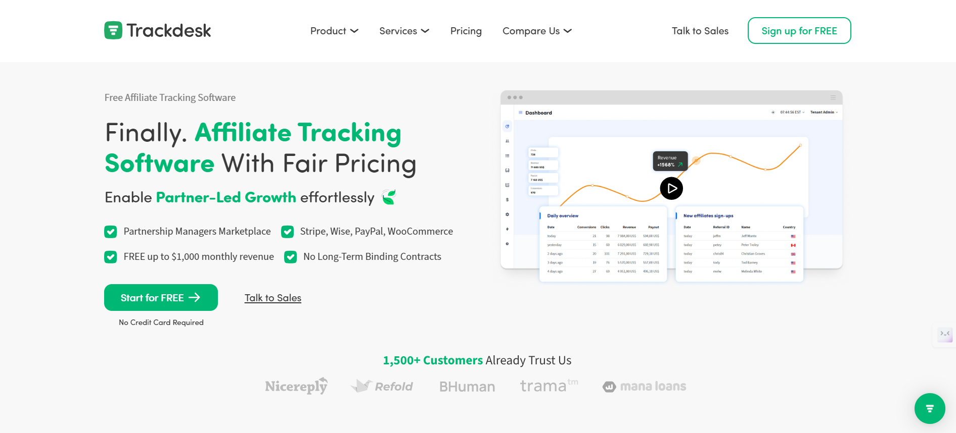 Trackdesk - affiliate tracking software