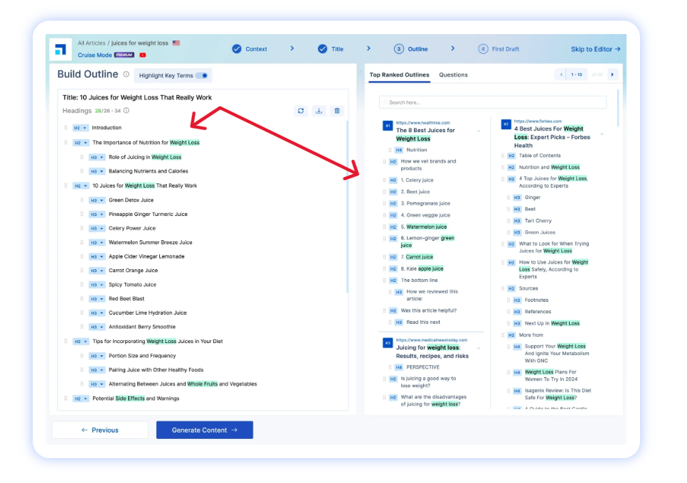 Scalenut Interface Review