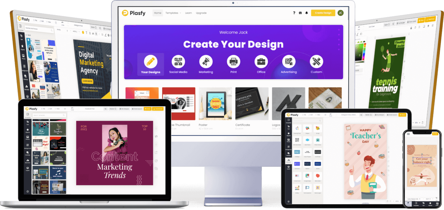 Plasfy Review - all-in-one easy-to-use online software that allows you to create professional graphics and designs